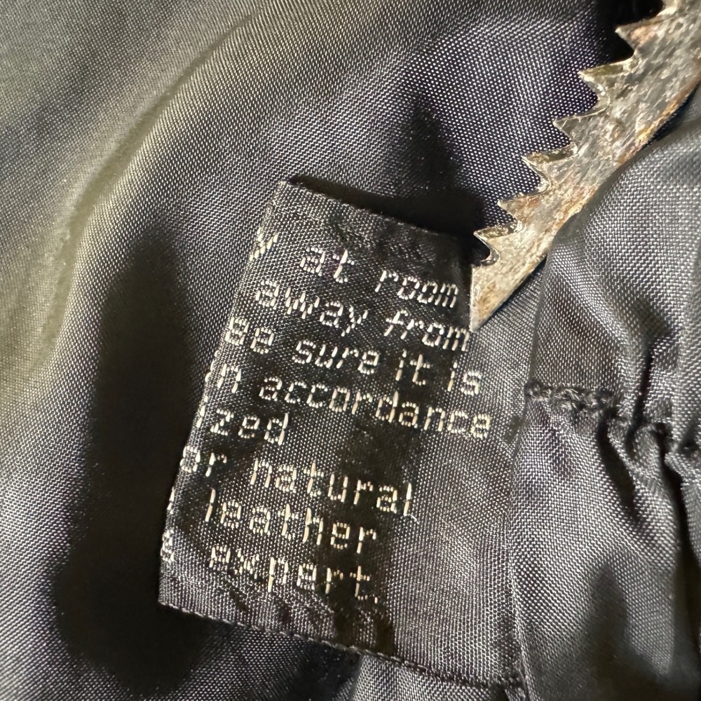 VTG Marsee Leather Jacket Men's Sz 38 Small Full Zip Motorcycle Grunge Black - Picture 9 of 16